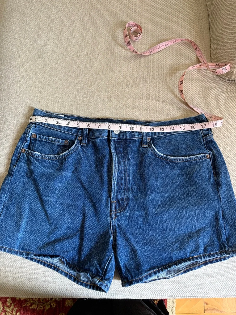 AGOLDE Parker Long Denim Shorts - Altered to Fit Size 30